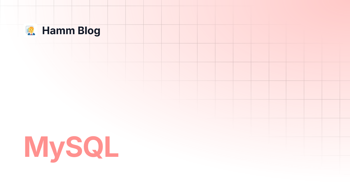 Mysql hamm blog